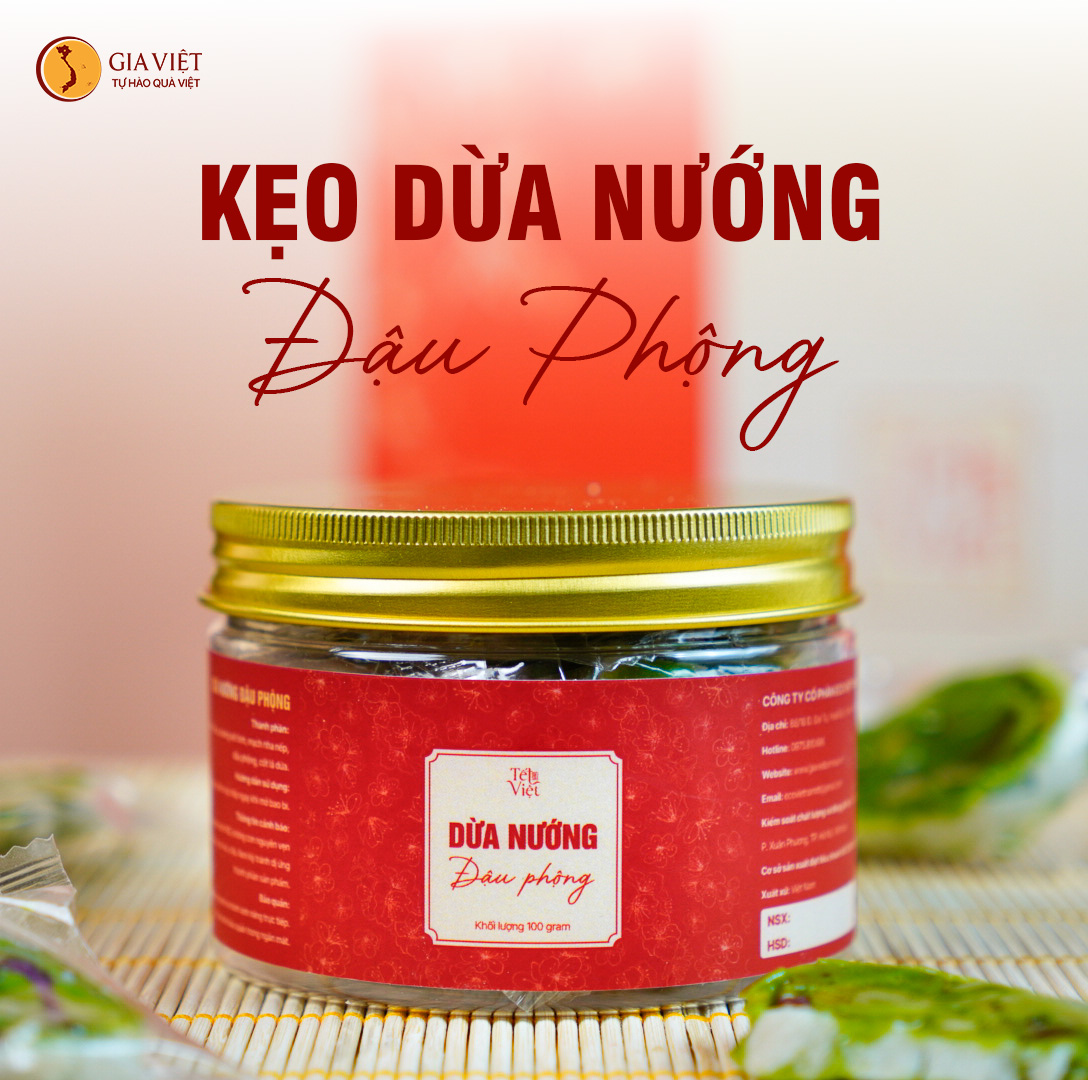 Kẹo dừa nướng đậu phộng